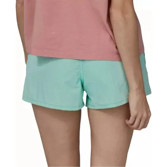 Patagonia Women’s Early Teal Barely Baggies Shorts 2 1/2” Size XL - Picture 3 of 10